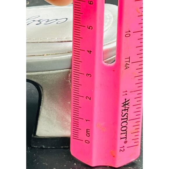 🤍 Easy street Slingback Kitten Heel silver Bow Square Toe Women’s 8.5W Formal - Picture 8 of 8